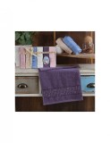 Set 6 prosoape mici de fata, bucatarie sau maini cu model cu cerculete