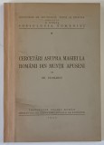 CERCETARI ASUPRA MAGIEI LA ROMANII DIN MUNTII APUSENI de GH. PAVELESCU , 1945