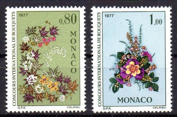MONACO 1976, Flora, serie neuzată, MNH