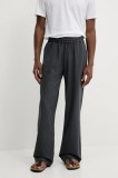 Won Hundred pantaloni de bumbac culoarea gri, cu fason cargo, 3562-14234