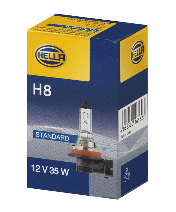 Bec Halogen H8 Hella Standard, 12V, 35W
