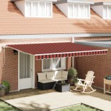 vidaXL Marchiza automată retractabilă portocalie și maro 450x350 cm