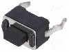 Microintrerupator 3.5x6mm, OFF-(ON), SPST-NO, NINIGI - foto