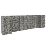 Cumpara ieftin Jardinieră gabion &icirc;n formă de H, 260 x 40 x 80 cm, s&acirc;rmă oțel