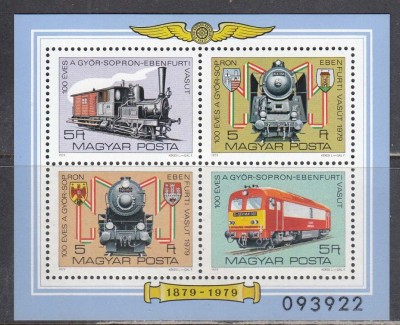 C5629 - Ungaria 1979 - Transport bloc nestampilat mnh foto