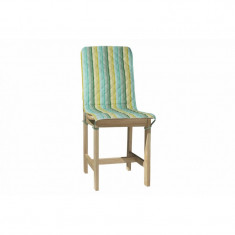 Husa pentru scaun Heinner, 47 x 100 cm, bumbac, model dungi, Verde foto