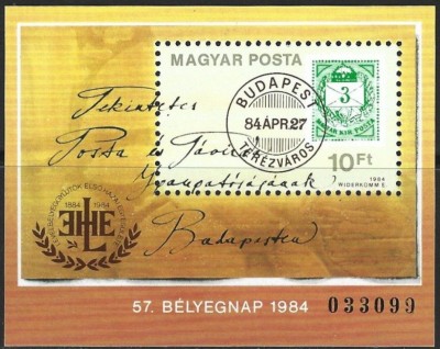 C5608 - Ungaria 1984 - Ziua marcii ,colita nestampilta MNH foto