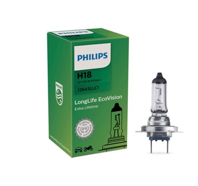Bec H18 PHILIPS 99ZS306P, 12V; 65W; longlife ecovison; PY26d-1; ECE, 1 buc. foto