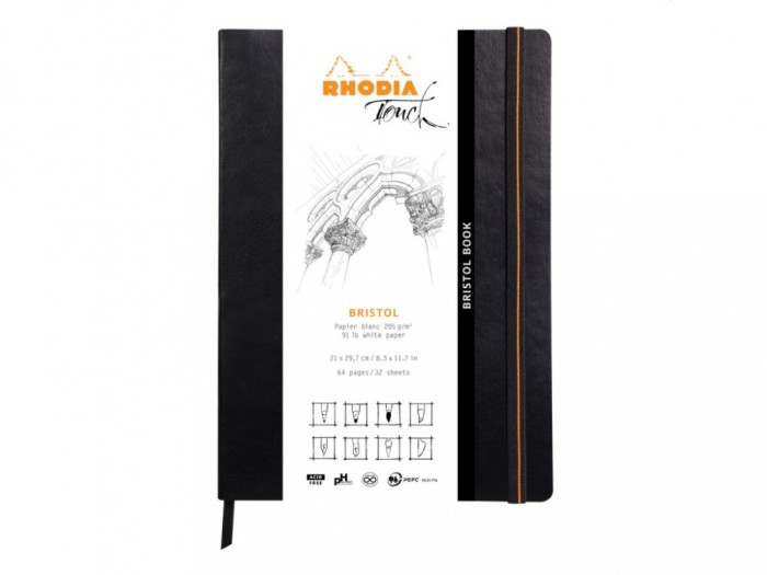 Notebook grafic A4, portrait, 32 file, Rhodia Touch Bristol