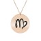 Colier argint 925 placat cu aur Roz personalizat cu semn zodiacal Fecioara