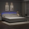 VidaXL Cadru de pat cu LED fără saltea, Zadar, alb, 200x200 cm 3214132