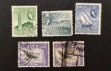 Aden (Colonie Britanică) 1953&ndash;1963 - Set de 5 Timbre Clasice &bdquo;Regina Elisabeta a II-a&rdquo; Ștampilate / Anulate - Cod: -PV1