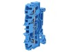 Conector Șine 2.5mm2 Piste 1 Borne 3 Albastru, Wago