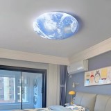 Lustra LED EARTH, 39W, Diametru 35cm, lumina Rece/Calda/Neutra, Albastru, Alessandro DESIGN