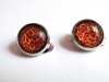 Cercei clips animal print model D 12 MM