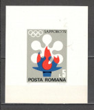 Romania.1971 Olimpiada de iarna SAPPORO-Bl. DR.293, Nestampilat