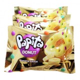 Gogoasa prajitura glazura crema banane si drajeuri Papita Donut 24x40g MGR28088