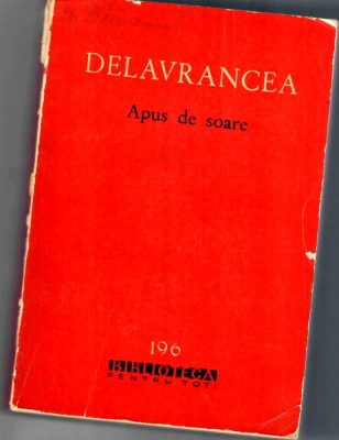 Apus de soare, Delavrancea foto