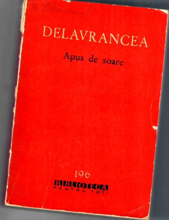 Apus de soare, Delavrancea