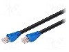 Patch cord Cat 6, U/UTP, conexiune 1:1, 75m, Goobay - 94397