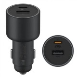 Cumpara ieftin Incarcator auto Xiaomi 1A1C Fast Charging Version Negru, 100W USB Type-C, USB-A, Inel luminos cu 4 culori