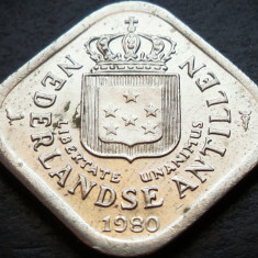 Moneda exotica 5 CENTI - ANTILELE OLANDEZE (Caraibe), anul 1980 * cod 4593