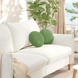 vidaXL Perne de Șezut 2 pcs Verde deschis &Oslash; 40 x 13 cm Catifea 42014103