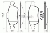 Set placute frana,frana disc DACIA DOKKER Express (2012 - 2016) BOSCH 0 986 494 441