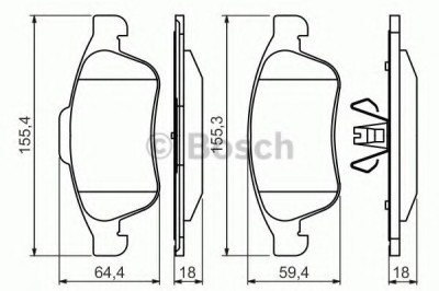 Set placute frana,frana disc RENAULT MEGANE III Cupe (DZ0/1) (2008 - 2016) BOSCH 0 986 494 441 foto