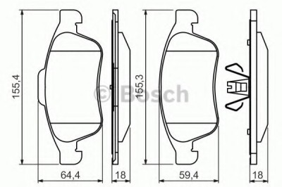 Set placute frana,frana disc DACIA DUSTER (2010 - 2016) BOSCH 0 986 494 441 foto