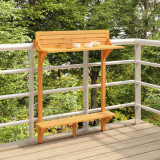 Cumpara ieftin Masă de bar pentru balcon, 90x37x122,5 cm, lemn masiv de acacia