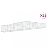 Cumpara ieftin Cosuri gabion arcuite 25 buc, 400x50x40/60 cm, fier galvanizat