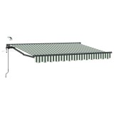 vidaXL Cort electric retractabil Verde și alb 3,5 x 2,5 m 3421578