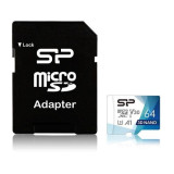 Card de memorie Silicon Power Superior Pro microSDXC, 64GB, Clasa 10, UHS-I, U3, V30, Adaptor microSD