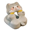 Perna Spuma Ergonomica Model Pisica Gri 30x35x30cm Lavabila Calatorie Birou Adulti