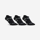 Set 3 Perechi Şosete Scurte Tenis RS560 Negru-Gri Adulți, Artengo