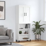 VidaXL Dulap &icirc;nalt, alb, 69,5x34x180 cm, lemn compozit
