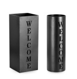 Cumpara ieftin Set 2 suporturi umbrele otel negru Dyrin 20x20x52h; &oslash;18x52h