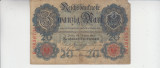 M1 - Bancnota foarte veche - Germania - 20 marci - 1910