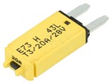 Siguranţă termică 20A 12VDC auto 12,45mm E73