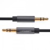 Cablu audio de 3,5 mm tata la tata argintiu-negru-Lungime 1 Metru