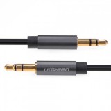 Cablu audio de 3,5 mm tata la tata argintiu-negru-Lungime 50 centimetri, Ugreen