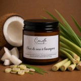 Nucă de cocos și lemongrass lum&acirc;nare parfumată din ceară naturală de soia