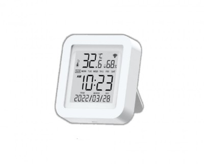 Senzor de temperatura si umiditate CTW 06, Wi-fi cu afisaj LCD pentru panouri de incalzire Wertberg, Harder HD0084 foto