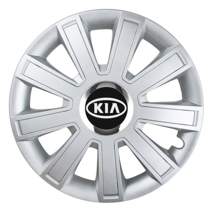 Set 4 Capace Roti, potrivite jantelor de R15, pentru Kia, model flash cromat