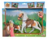 Simba Set Cal si Ponei Figurina, 11-19 cm, Material Matasos, Alb, Jucarie pentru Copii 3+ ani