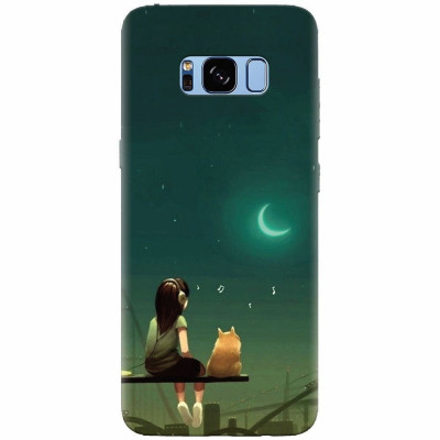 Husa silicon pentru Samsung S8, Cat And Girl foto