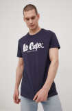 Cumpara ieftin Lee Cooper tricou din bumbac culoarea albastru marin, cu imprimeu
