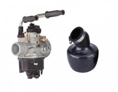 Carburator + Filtru Aer Scuter PowerSports 80cc - Soc Manual - Racire Aer foto