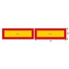 SET 2 PLACUTE REFLECTORIZANTE 565X196 MM GALBEN/ ROSU ALUMINIU HICO 64828